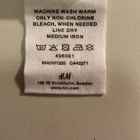 H&M Sz 8 V-neck Unlined Halter Top Cotton/Spandex , PURPLE /WHITE, NWT - Picture 4 of 5